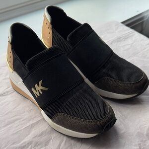 Michael Kors Men's Black and Gold Sneakers
